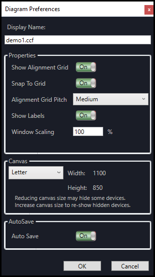 CrewWare Diagram Preferences